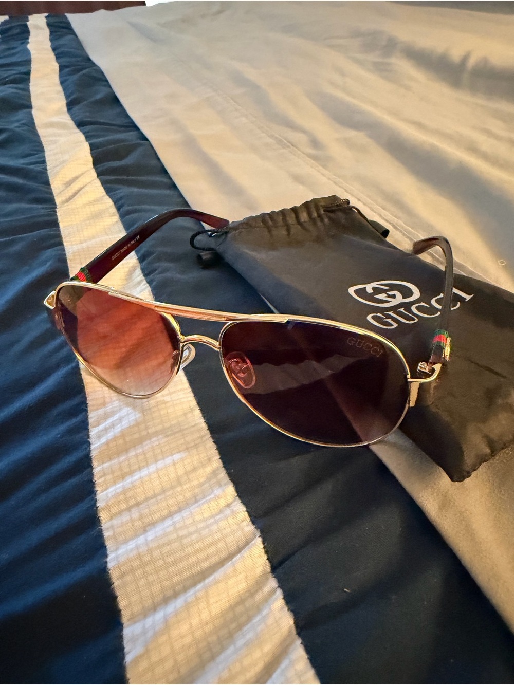 Fashion Nova Tortoiseshell Temple Sunglasses with Gold Accent